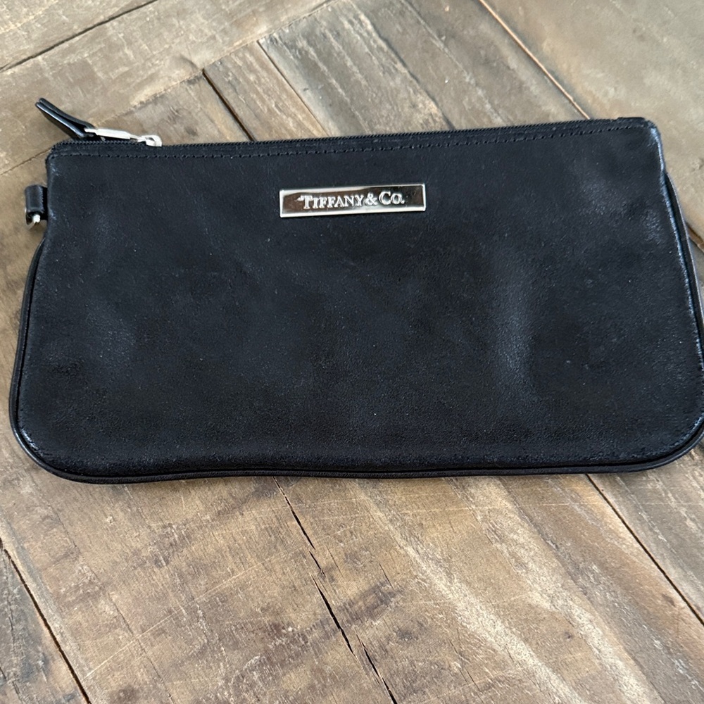 Tiffany & Co. Black Leather Clutch